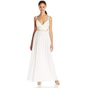 Speechless Cut-Out Beaded Maxi Dress Lace Chiffon Size S Juniors Size 3 NWT $119